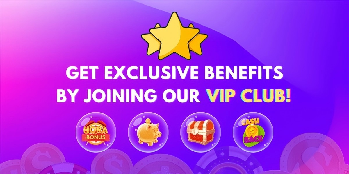 VIP club benefit icons on a bright purple promotion banner